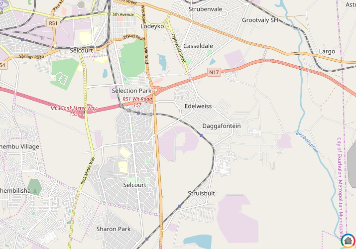 Map location of Nuffield